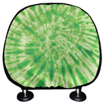 Green Tie Dye Print Car Headrest Covers
