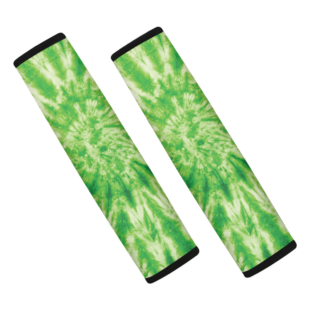 Green Tie Dye Print Car Seat Belt Covers