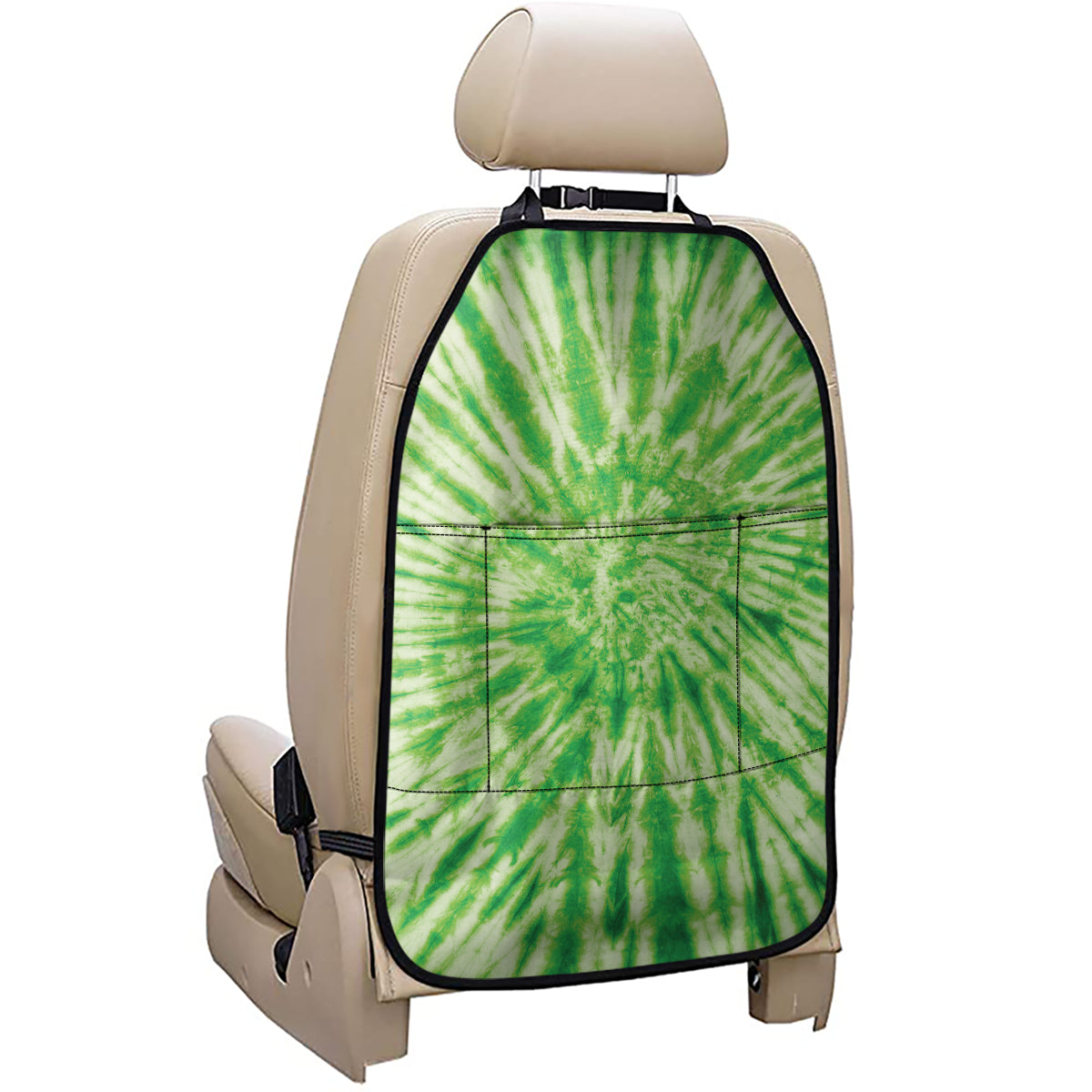 Green Tie Dye Print Car Seat Organizers