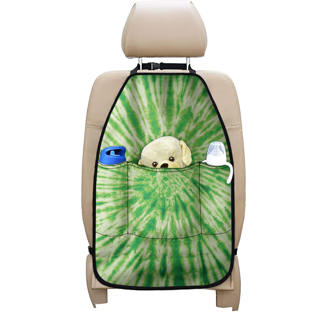 Green Tie Dye Print Car Seat Organizers