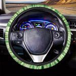 Green Tie Dye Print Car Steering Wheel Cover