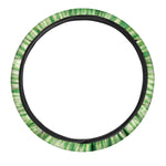 Green Tie Dye Print Car Steering Wheel Cover