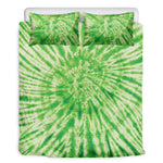 Green Tie Dye Print Duvet Cover Bedding Set