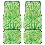 Green Tie Dye Print Front and Back Car Floor Mats