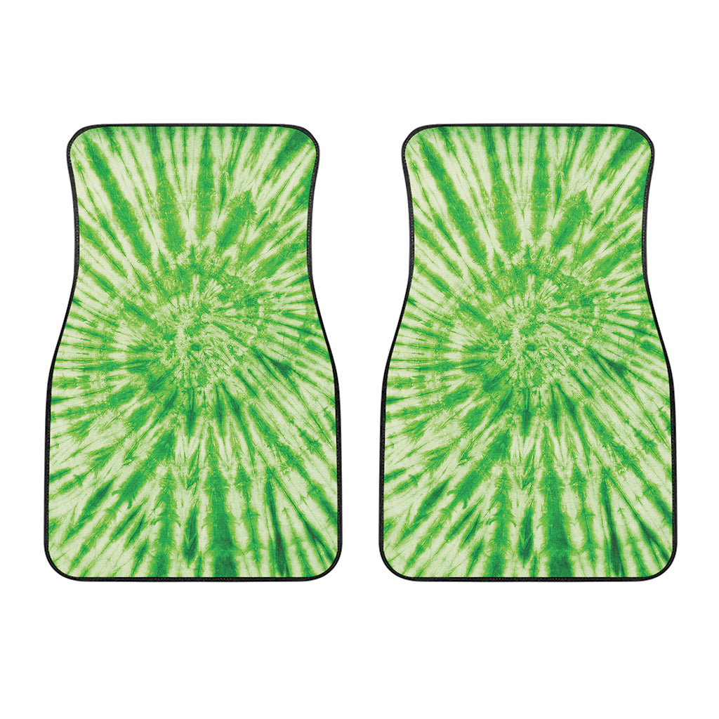 Green Tie Dye Print Front Car Floor Mats