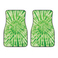 Green Tie Dye Print Front Car Floor Mats