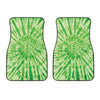 Green Tie Dye Print Front Car Floor Mats