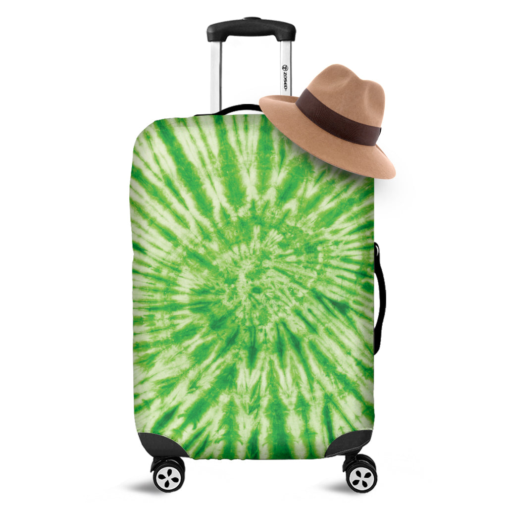 Green Tie Dye Print Luggage Cover