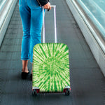 Green Tie Dye Print Luggage Cover