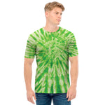 Green Tie Dye Print Men's T-Shirt