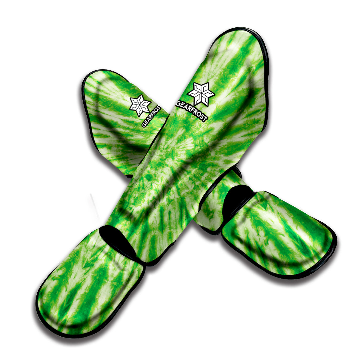 Green Tie Dye Print Muay Thai Shin Guard