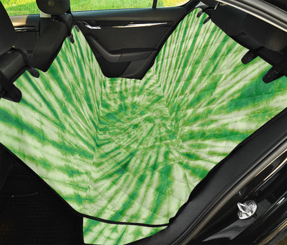 Green Tie Dye Print Pet Car Back Seat Cover