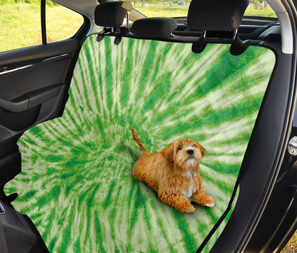 Green Tie Dye Print Pet Car Back Seat Cover