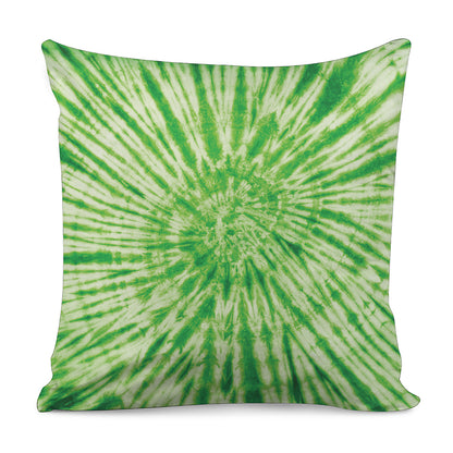 Green Tie Dye Print Pillow Cover