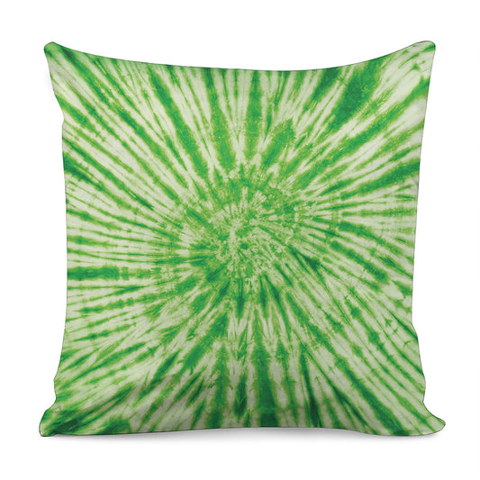 Green Tie Dye Print Pillow Cover
