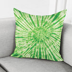 Green Tie Dye Print Pillow Cover