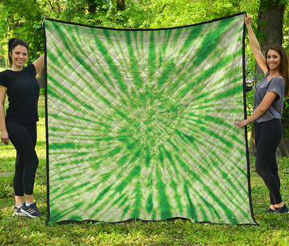 Green Tie Dye Print Quilt