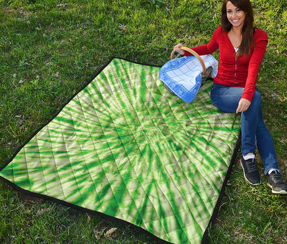 Green Tie Dye Print Quilt