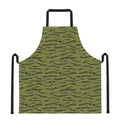 Green Tiger Stripe Camo Pattern Print Apron