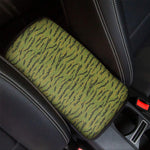 Green Tiger Stripe Camo Pattern Print Car Center Console Cover