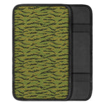 Green Tiger Stripe Camo Pattern Print Car Center Console Cover