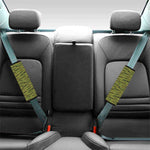 Green Tiger Stripe Camo Pattern Print Car Seat Belt Covers