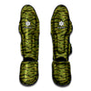 Green Tiger Stripe Camo Pattern Print Muay Thai Shin Guard