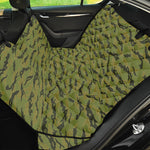 Green Tiger Stripe Camo Pattern Print Pet Car Back Seat Cover