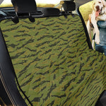Green Tiger Stripe Camo Pattern Print Pet Car Back Seat Cover
