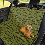Green Tiger Stripe Camo Pattern Print Pet Car Back Seat Cover
