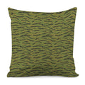 Green Tiger Stripe Camo Pattern Print Pillow Cover