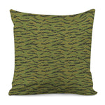 Green Tiger Stripe Camo Pattern Print Pillow Cover