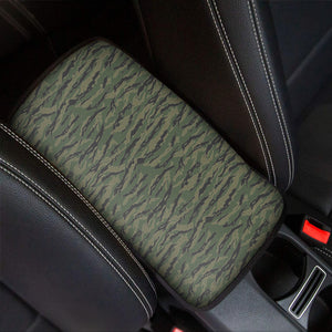 Green Tiger Stripe Camouflage Print Car Center Console Cover