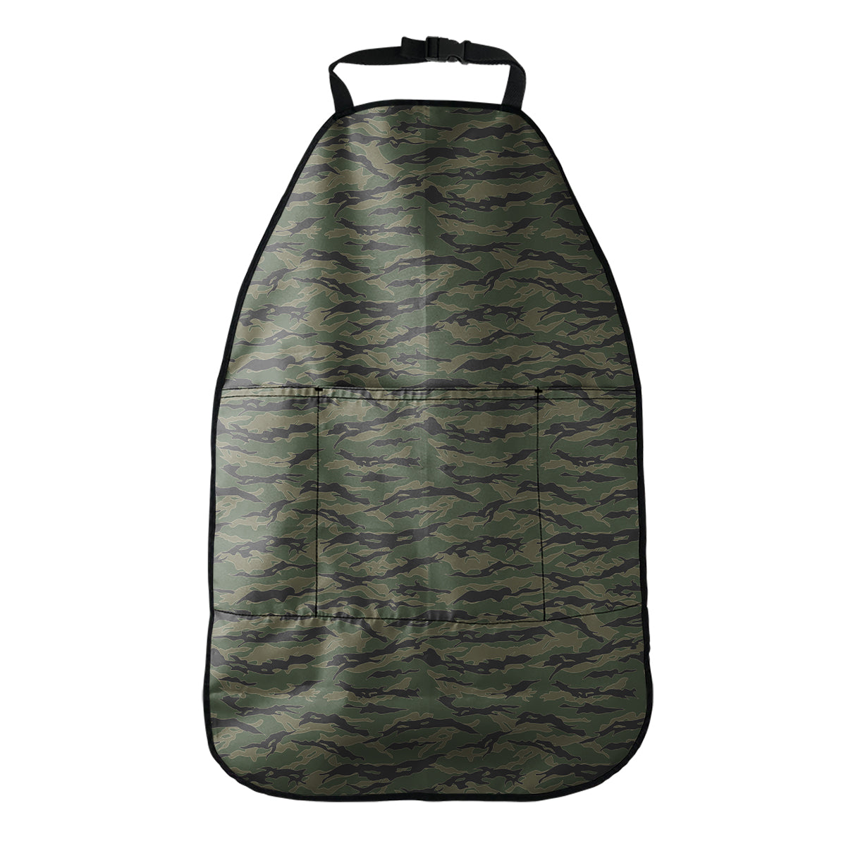 Green Tiger Stripe Camouflage Print Car Seat Organizers