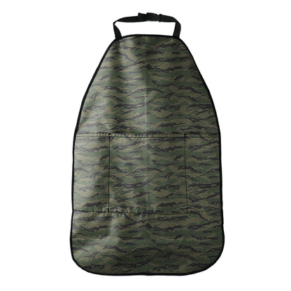 Green Tiger Stripe Camouflage Print Car Seat Organizers