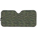 Green Tiger Stripe Camouflage Print Car Sun Shade