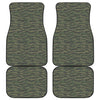 Green Tiger Stripe Camouflage Print Front and Back Car Floor Mats