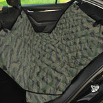 Green Tiger Stripe Camouflage Print Pet Car Back Seat Cover