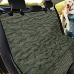 Green Tiger Stripe Camouflage Print Pet Car Back Seat Cover