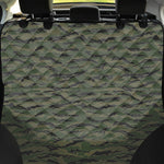 Green Tiger Stripe Camouflage Print Pet Car Back Seat Cover