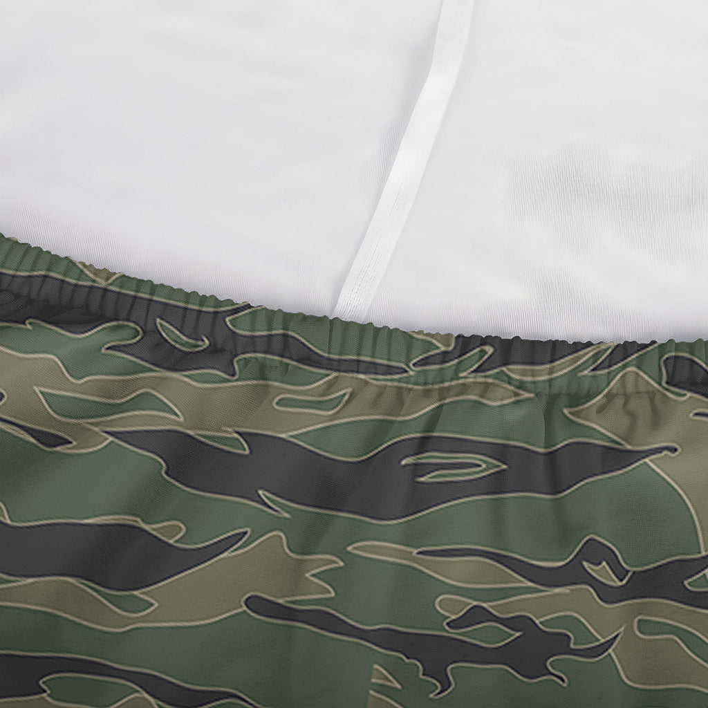 Green Tiger Stripe Camouflage Print Sofa Cover