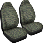 Green Tiger Stripe Camouflage Print Universal Fit Car Seat Covers