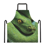Green Tree Python Snake Print Apron