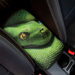 Green Tree Python Snake Print Car Center Console Cover