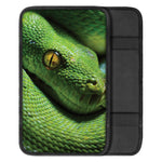 Green Tree Python Snake Print Car Center Console Cover