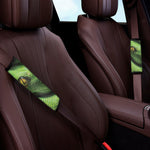 Green Tree Python Snake Print Car Seat Belt Covers