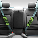 Green Tree Python Snake Print Car Seat Belt Covers