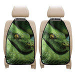 Green Tree Python Snake Print Car Seat Organizers