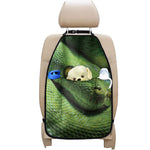 Green Tree Python Snake Print Car Seat Organizers