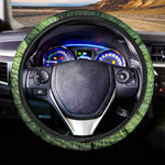 Green Tree Python Snake Print Car Steering Wheel Cover